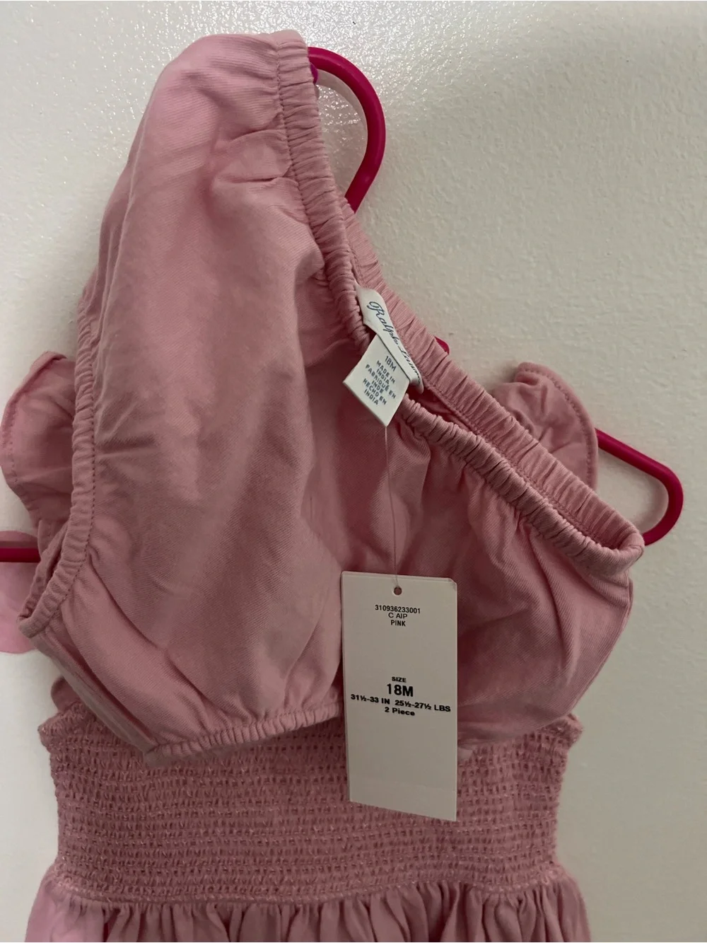 Ralph Lauren Dusty Pink Smocked Sundress